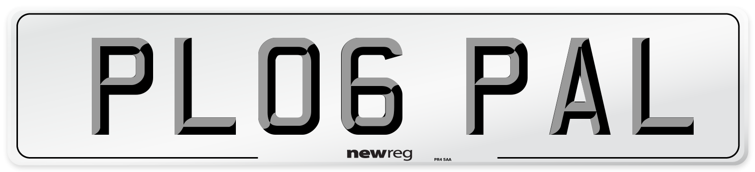 PL06 PAL Number Plate from New Reg